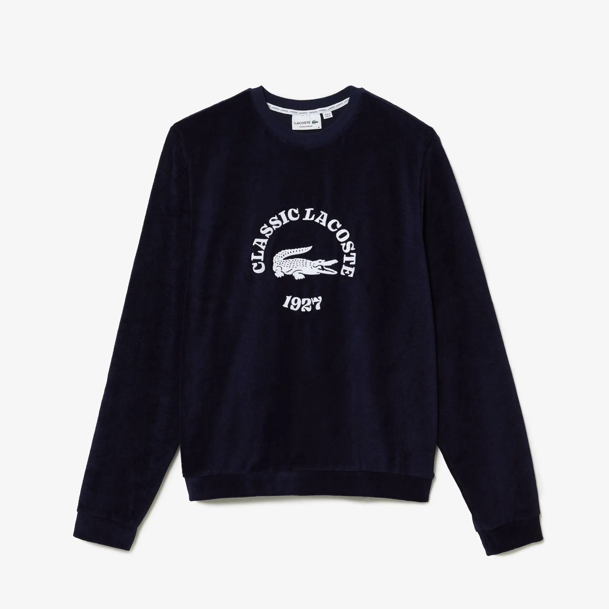 Lacoste Men's Regular Fit Terrycloth Lounge Sweatshirt. 2