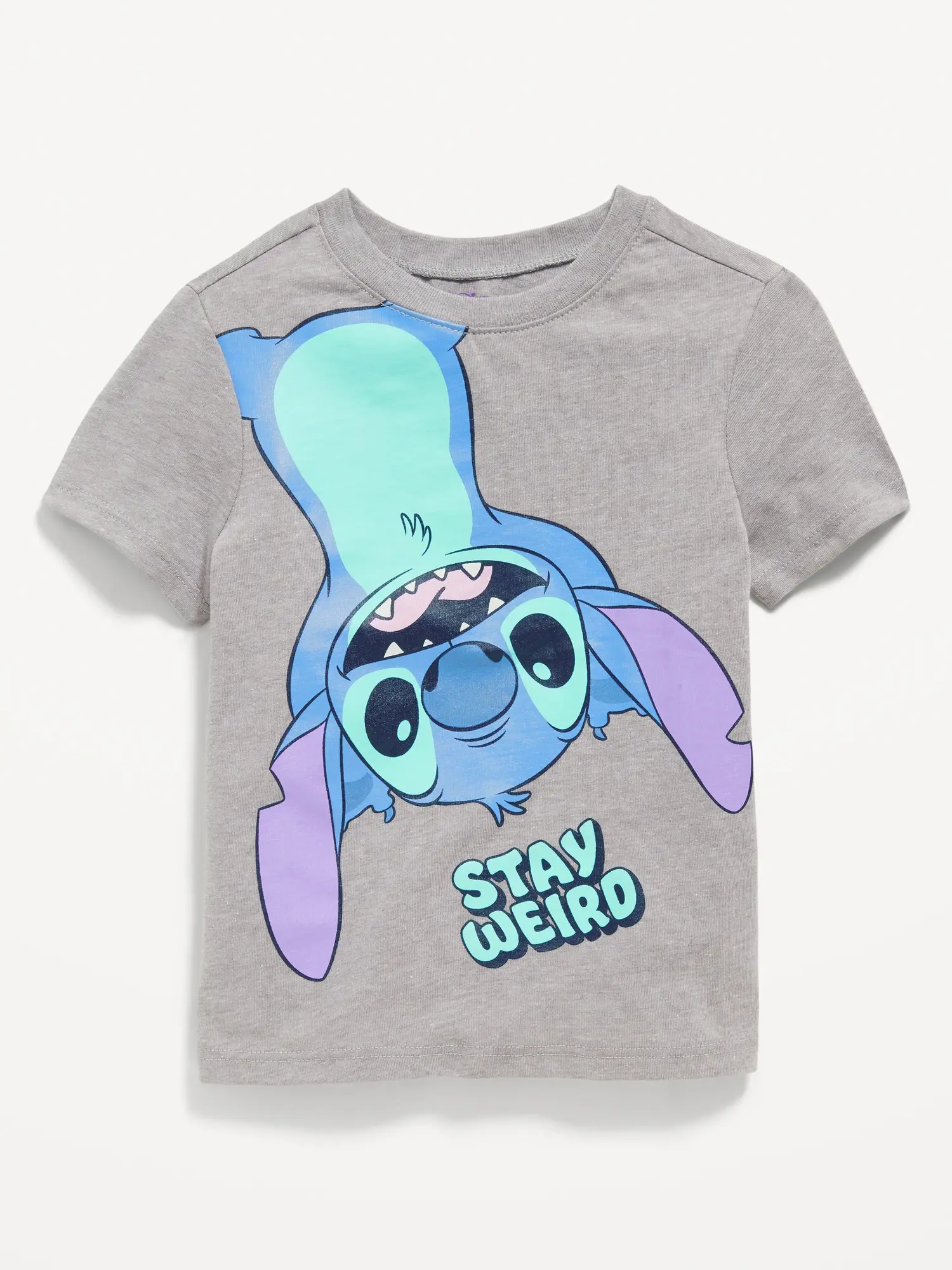 Old Navy Disney© Lilo & Stitch Unisex Graphic T-Shirt for Toddler gray. 1