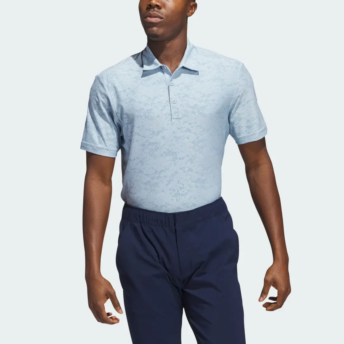 Adidas Textured Jacquard Golf Polo Shirt. 1