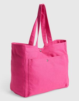 Linen-Cotton Tote Bag pink