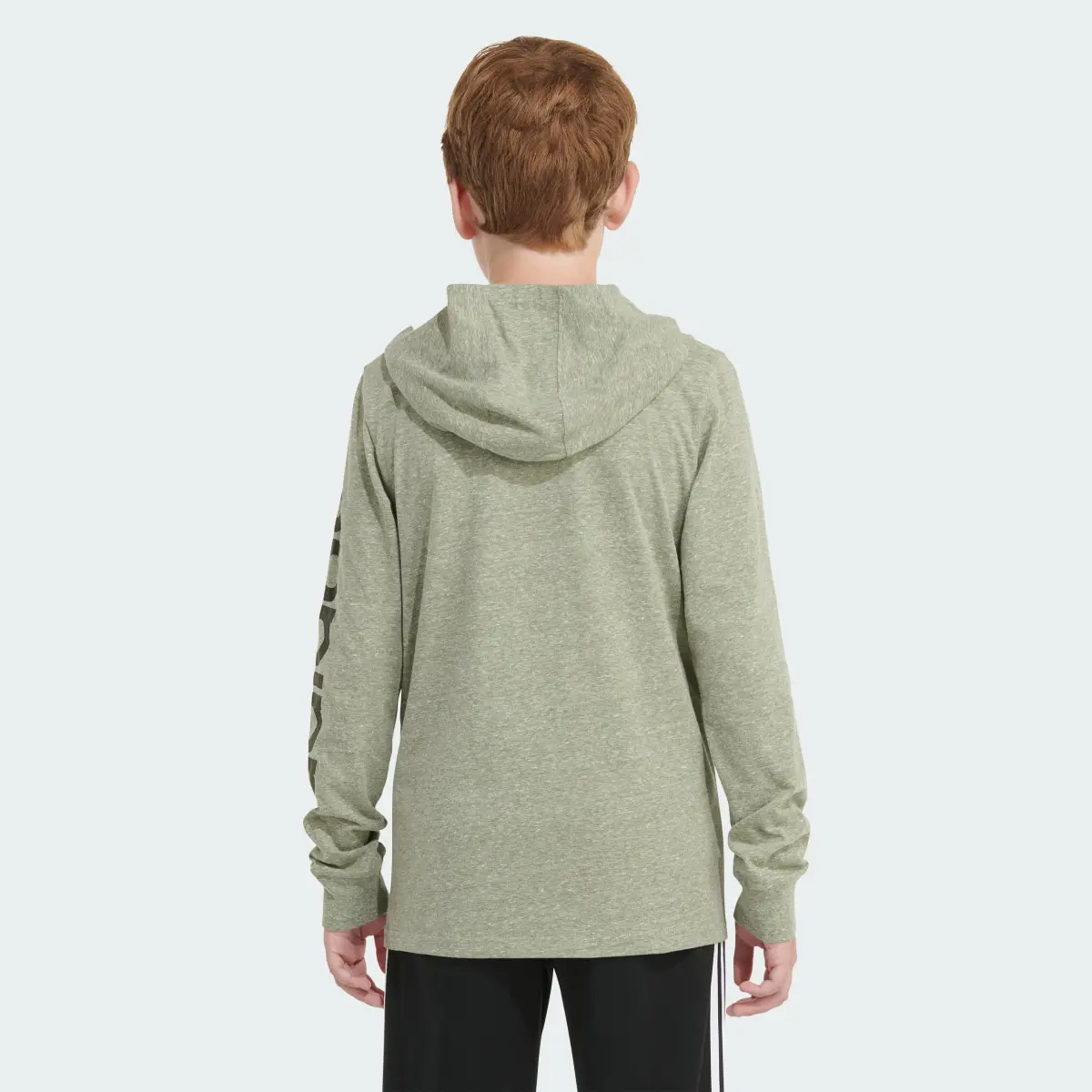 Adidas Long Sleeve Snow Heather Hooded Tee. 2