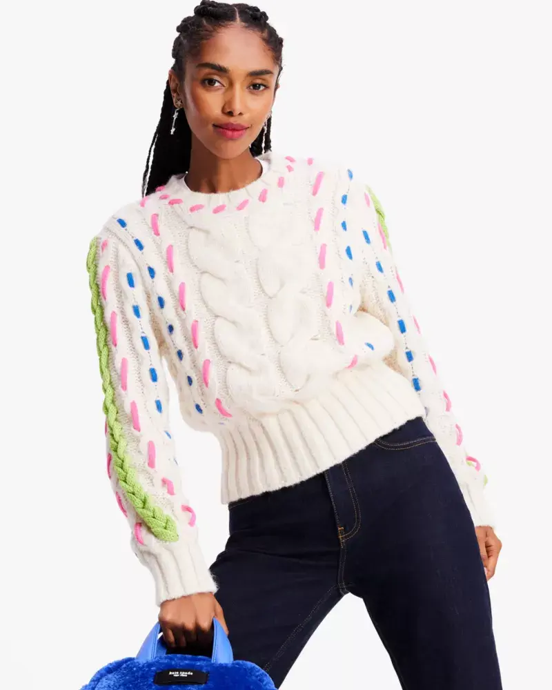 Kate Spade Cable Knit Sweater. 1