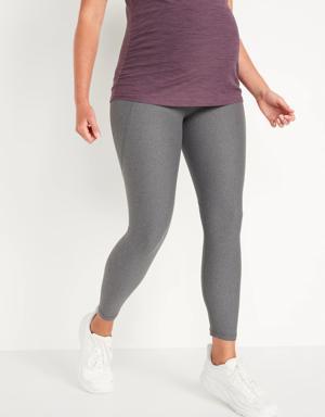 Maternity Full-Panel PowerSoft 7/8 Leggings gray