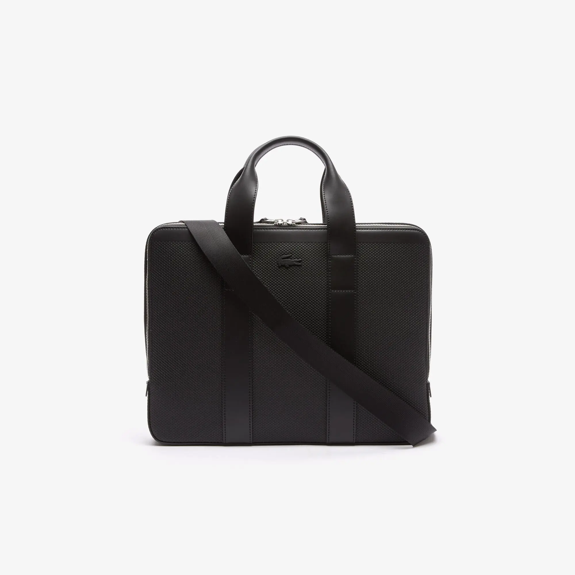 Lacoste Men's Chantaco Piqué Leather Extra Slim Computer Bag. 2