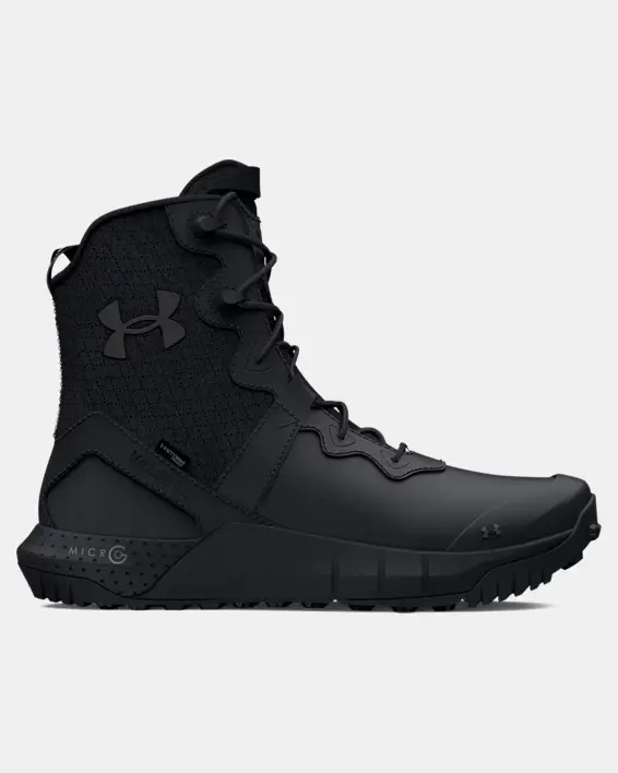 Under Armour Men's UA Micro G® Valsetz Leather Waterproof Zip Tactical Boots. 1