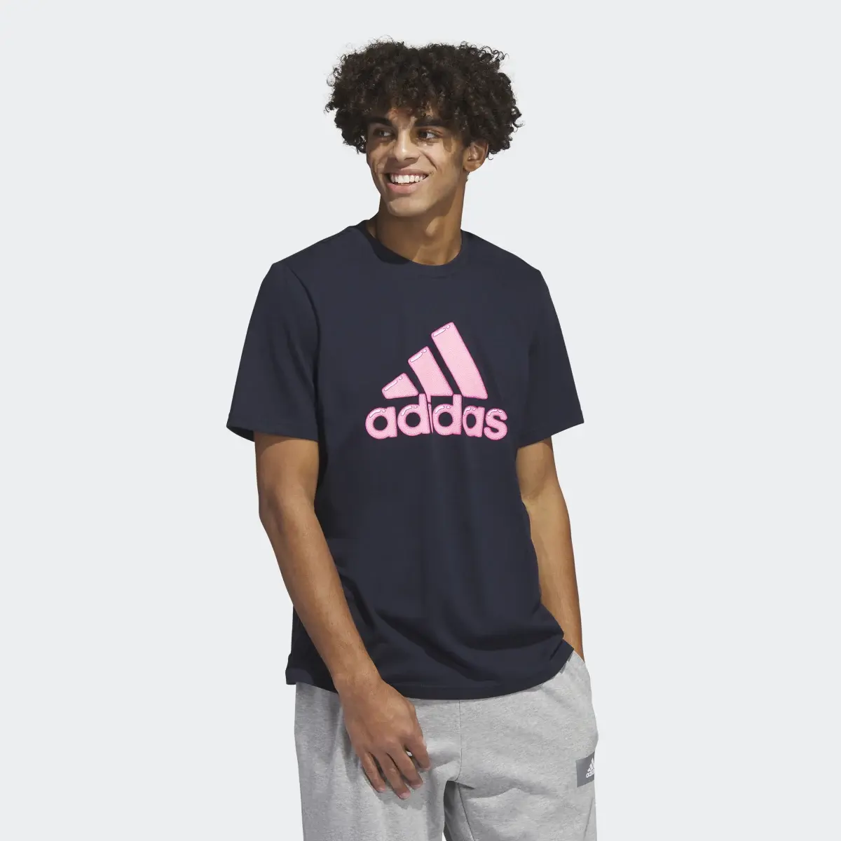 Adidas Logo Pen Fill - Sportswear Graphic Tee. 2