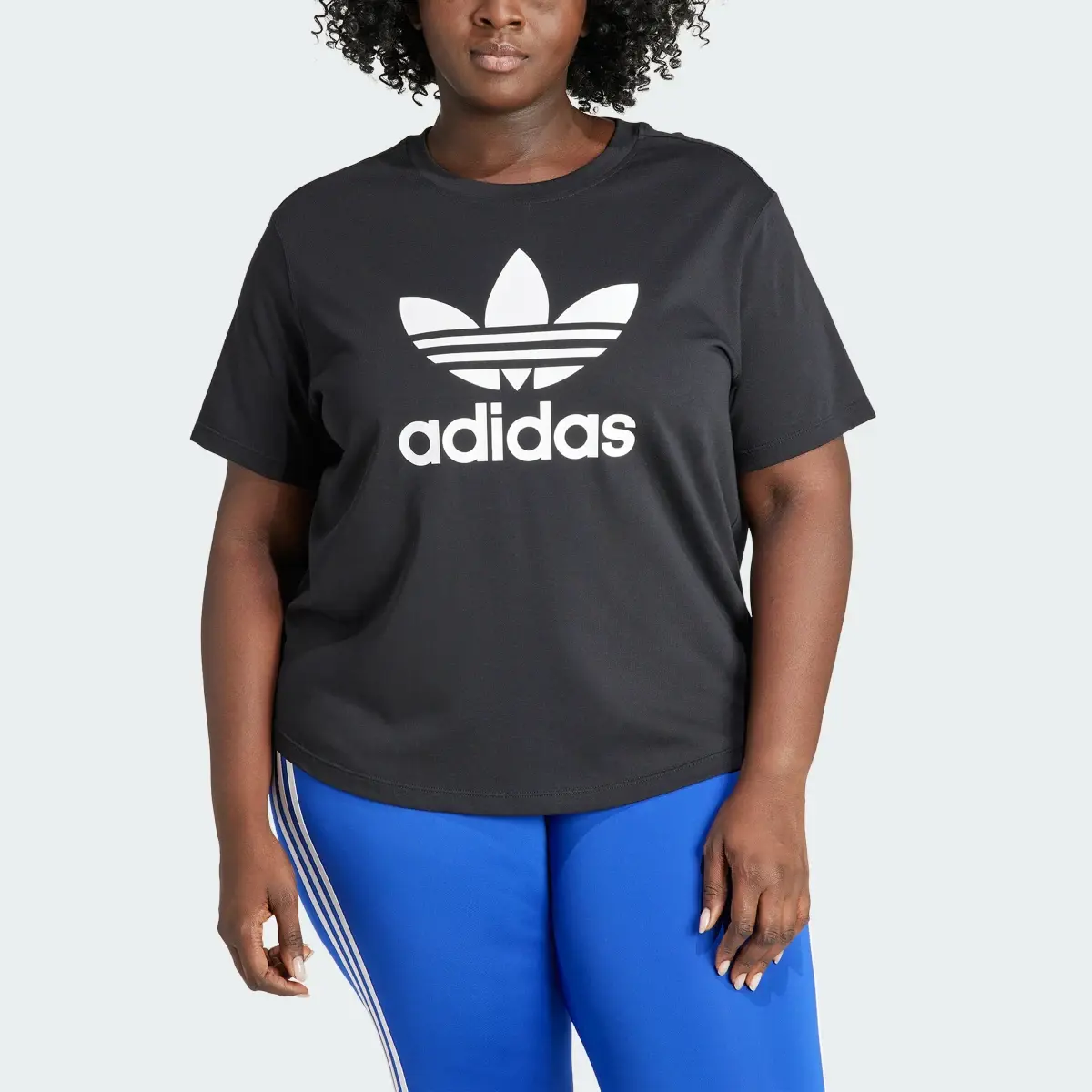 Adidas T-shirt boxy Trèfle Adicolor (Grandes tailles). 1