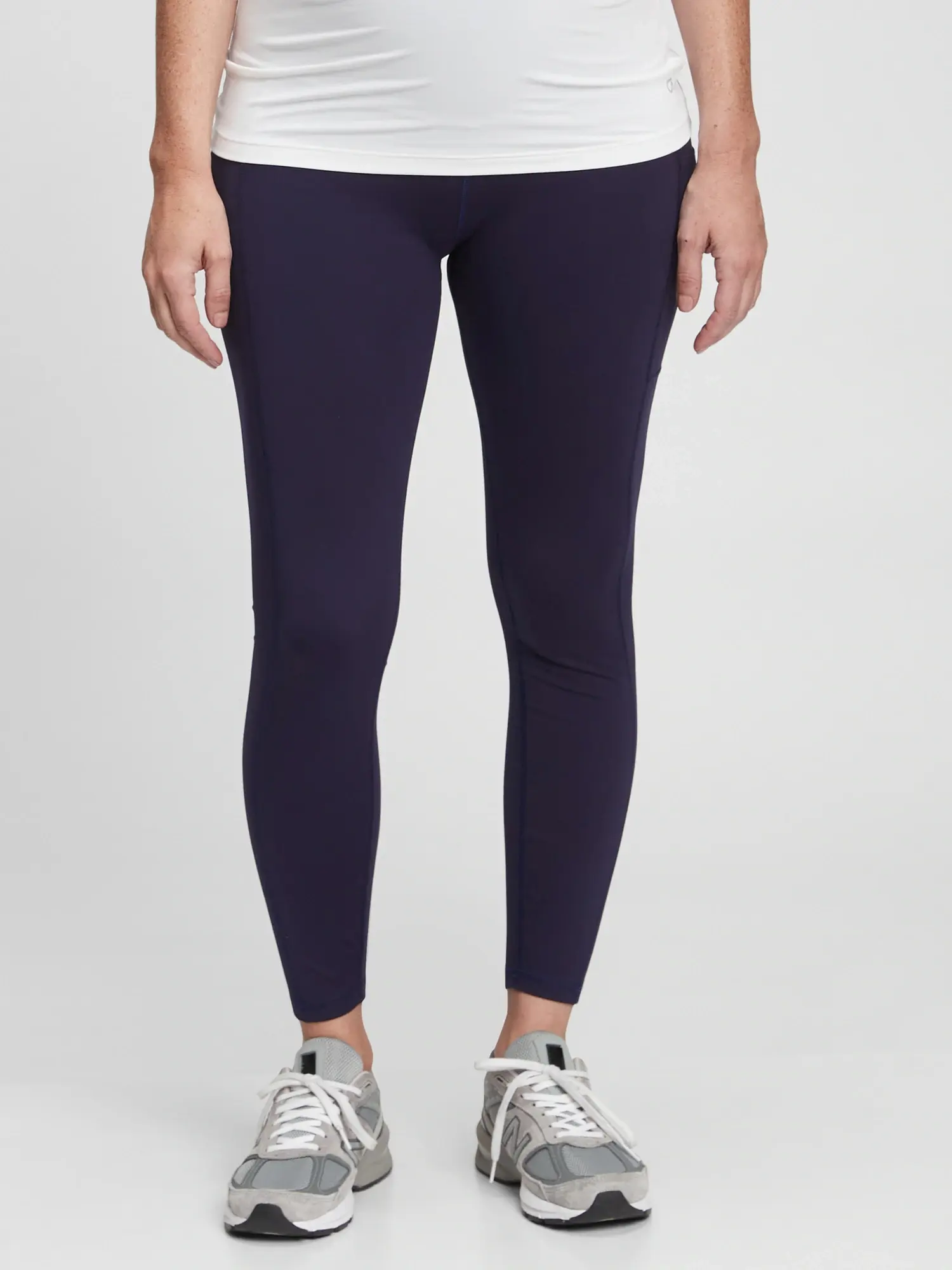 Gap Maternity Power Full Panel Full Length Leggings blue. 1