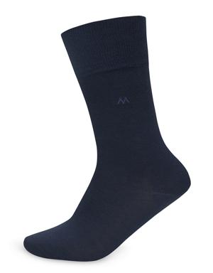 Pamuklu Lacivert Çorap