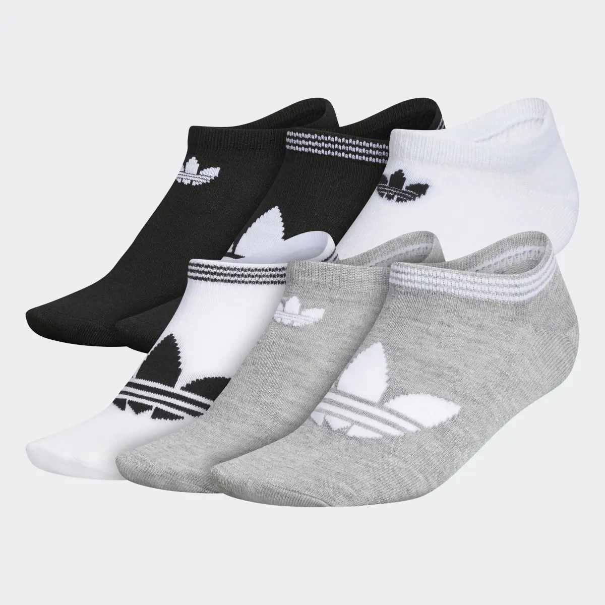 Adidas Trefoil Superlite No-Show Socks 6 Pairs. 2