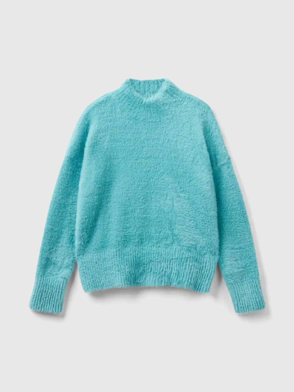 Benetton furry yarn turtleneck sweater. 1