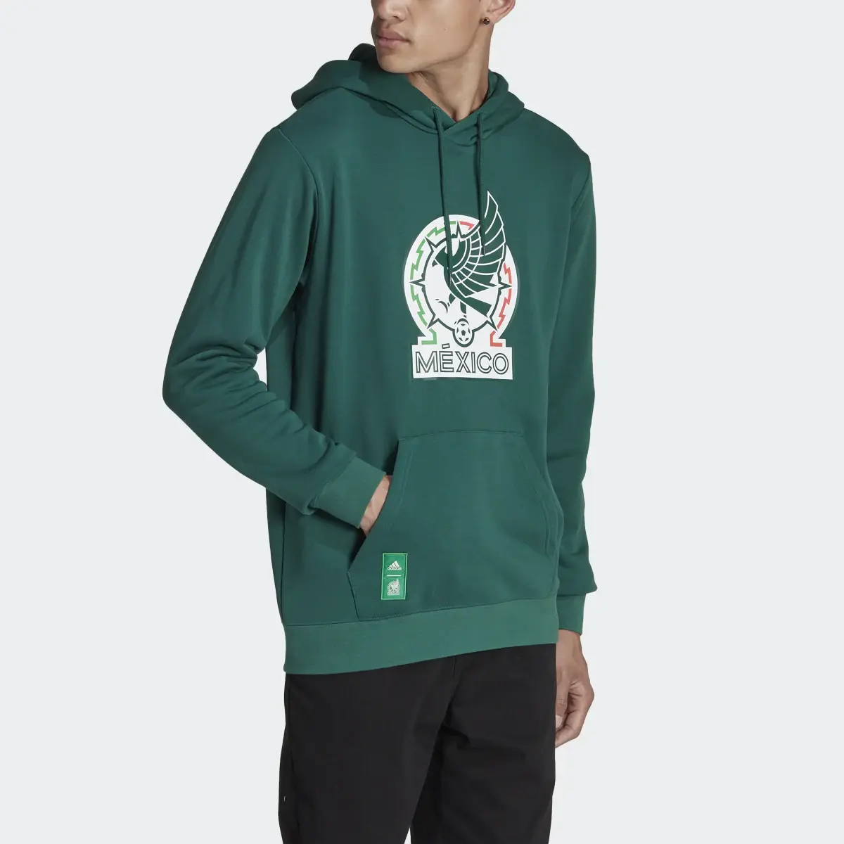 Adidas Sudadera con Gorro Selección Nacional de México Estampada. 1