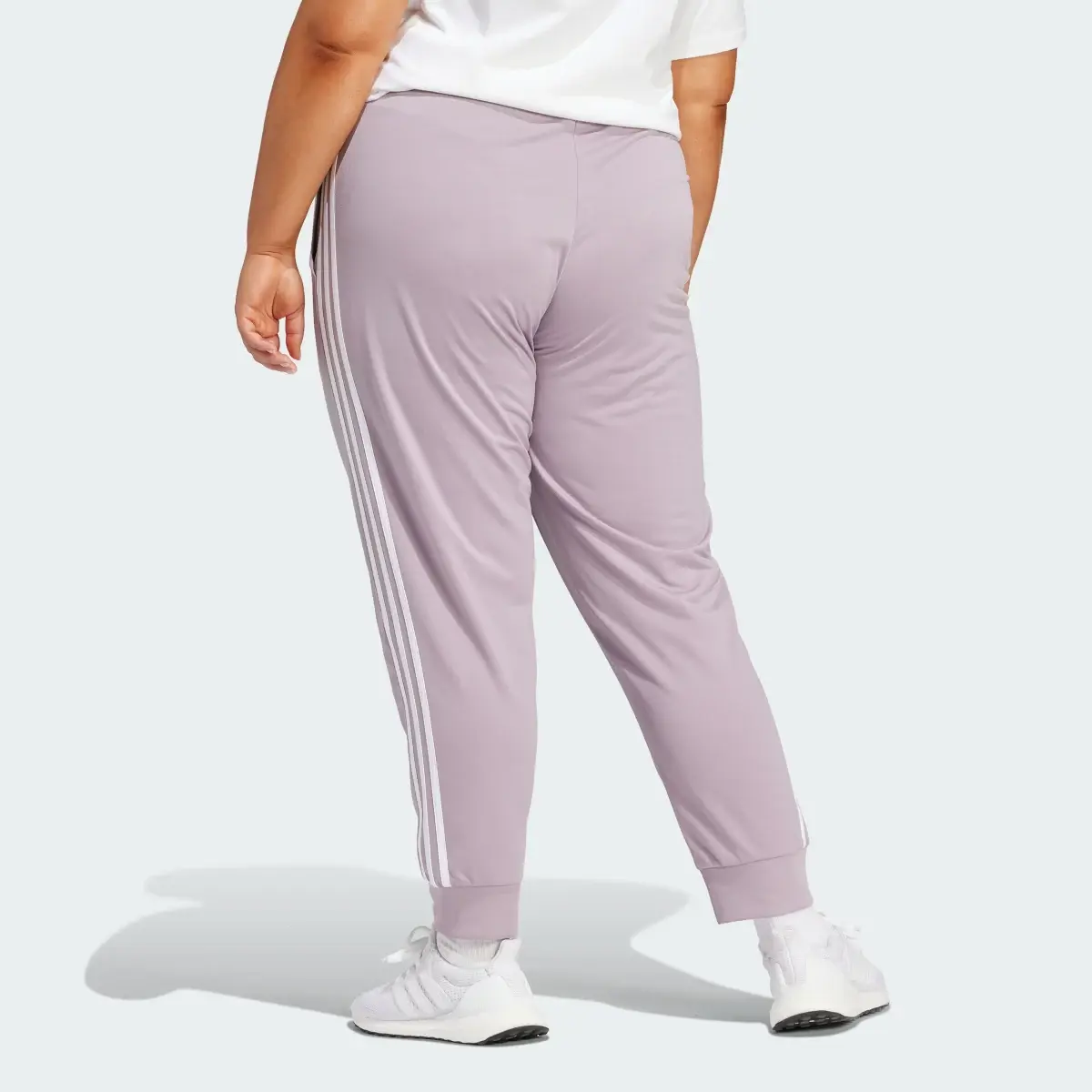 Adidas Essentials Warm-Up Slim Tapered 3-Stripes Track Pants (Plus Size). 2