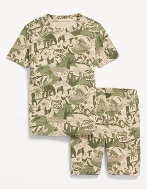 Old Navy Gender-Neutral Snug-Fit Pajama Shorts Set for Kids green