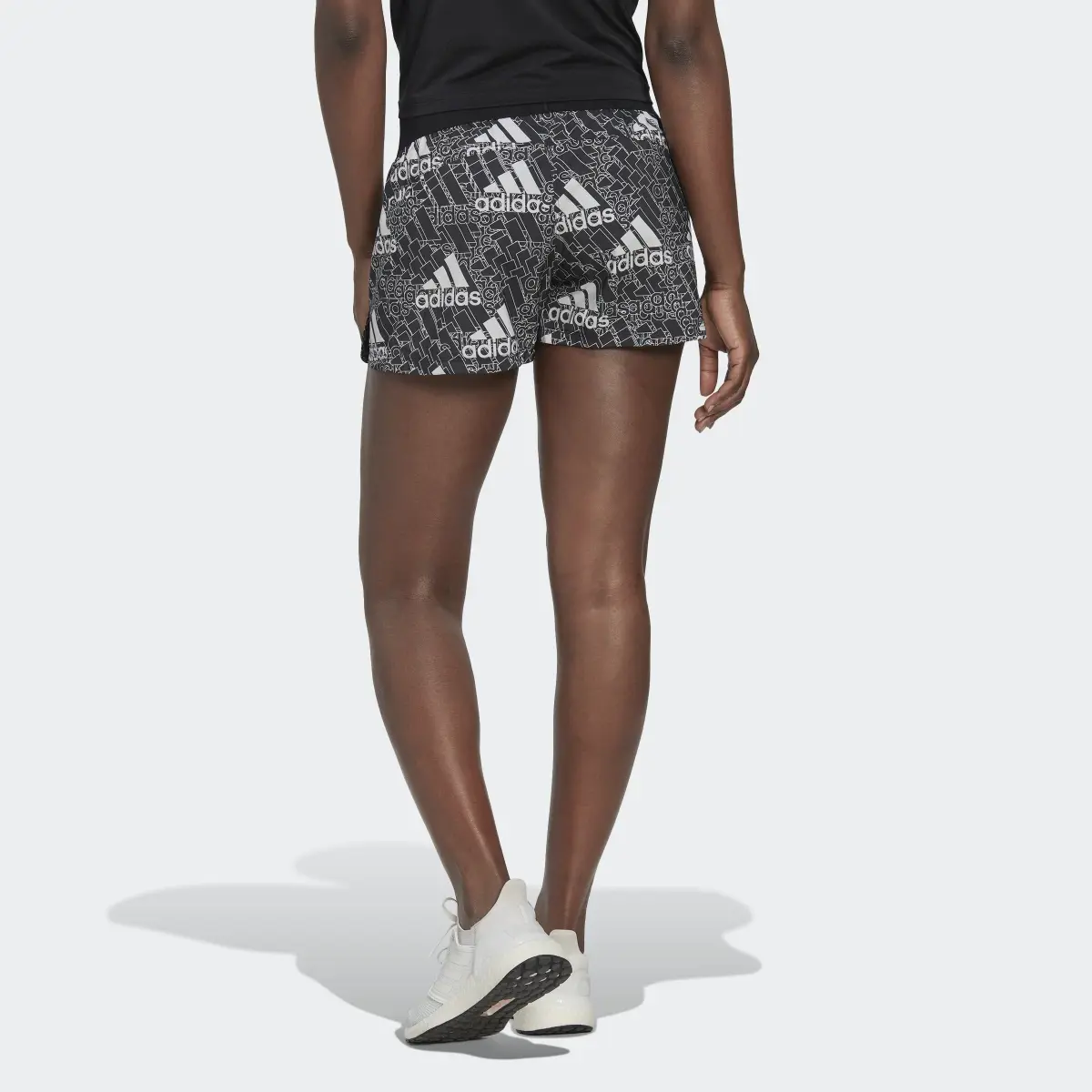 Adidas Made for Training Logo Graphic Pacer Shorts. 2