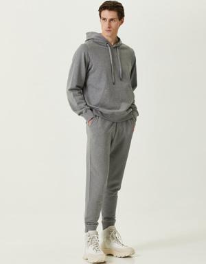Huron Açık Gri Beli Kordonlu Jogger Eşofman Altı