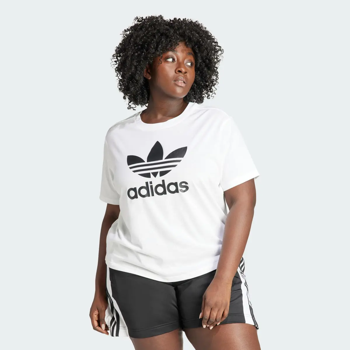 Adidas T-shirt boxy Trèfle Adicolor (Grandes tailles). 2
