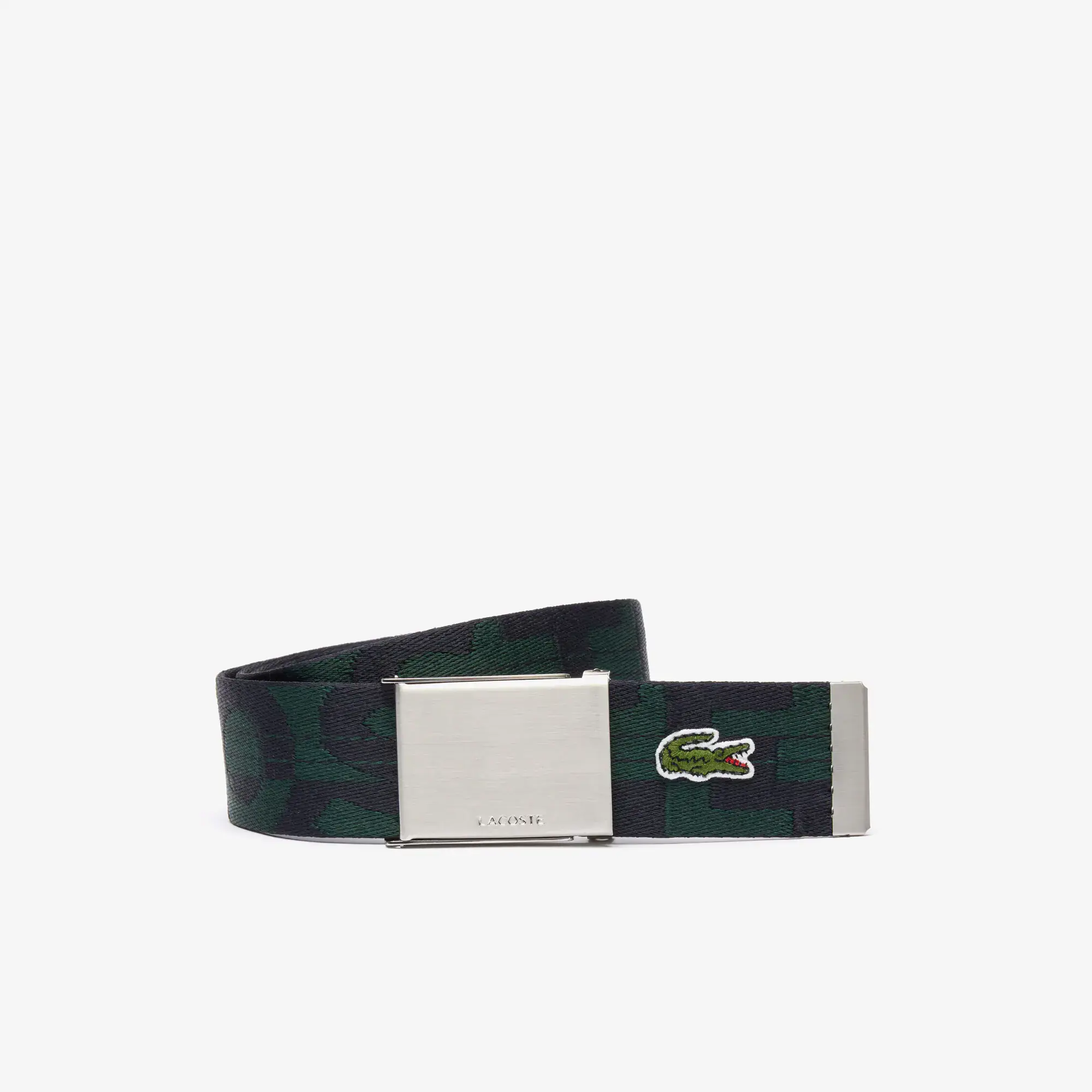 Lacoste Men's Smooth Leather Belt/2 Buckle Gift Set. 1