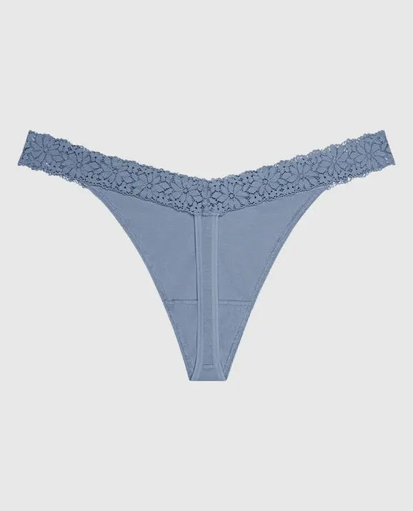 La Senza Blue Remix Cotton Thong Panty