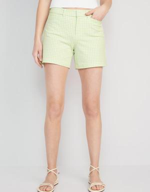 High-Waisted Pixie Trouser Shorts for Women -- 5-inch inseam green