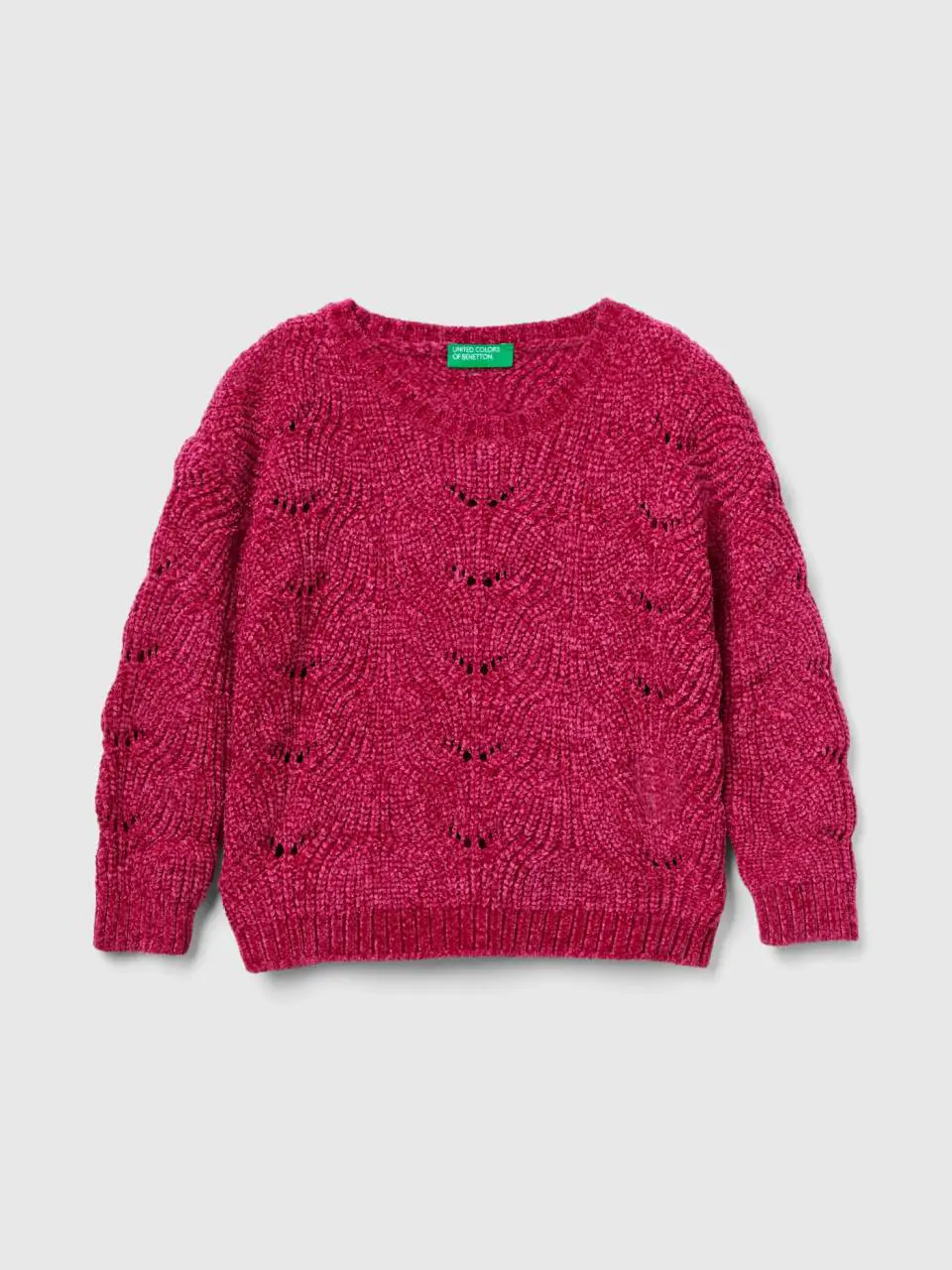 Benetton knit chenille sweater. 1