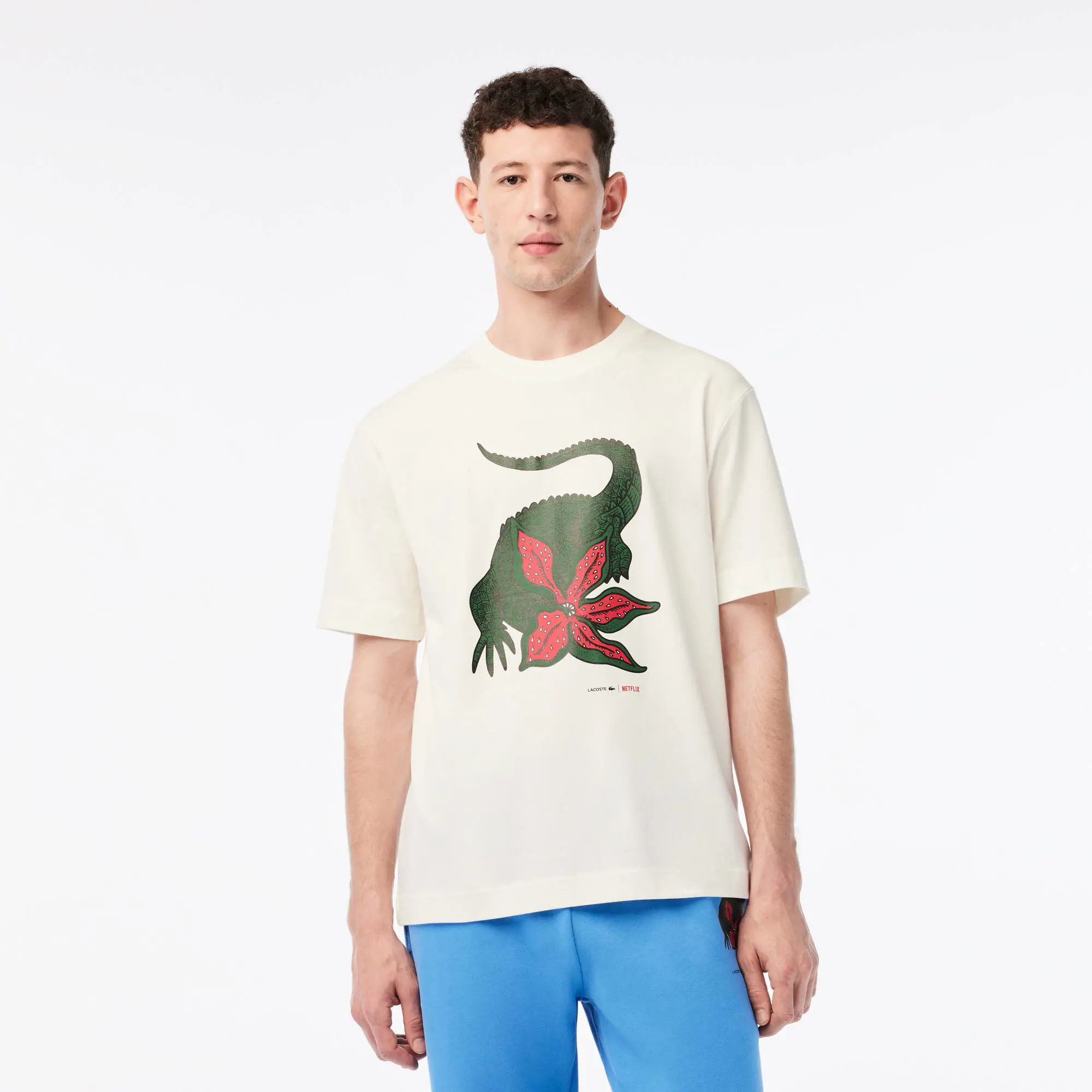 Lacoste Men’s Lacoste x Netflix Organic Cotton T-Shirt. 1