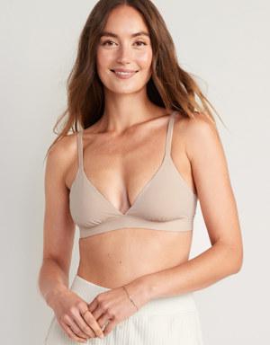 Old Navy Supima® Cotton-Blend Triangle Bralette Top for Women beige