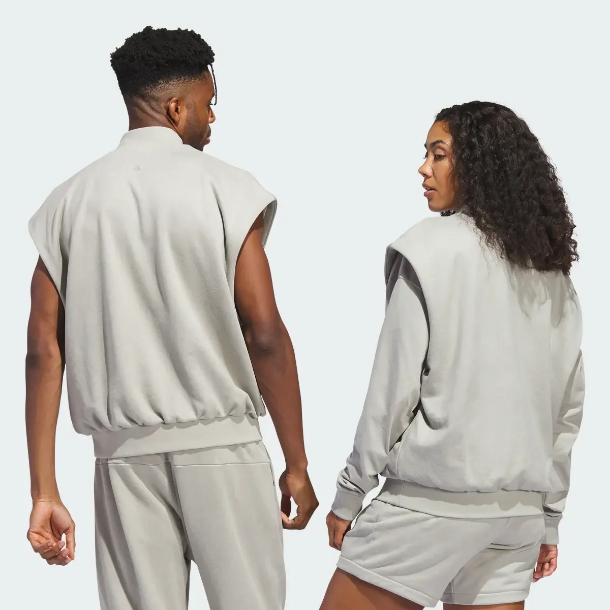 Adidas Basketball Sueded Sleeveless Sweatshirt. 2