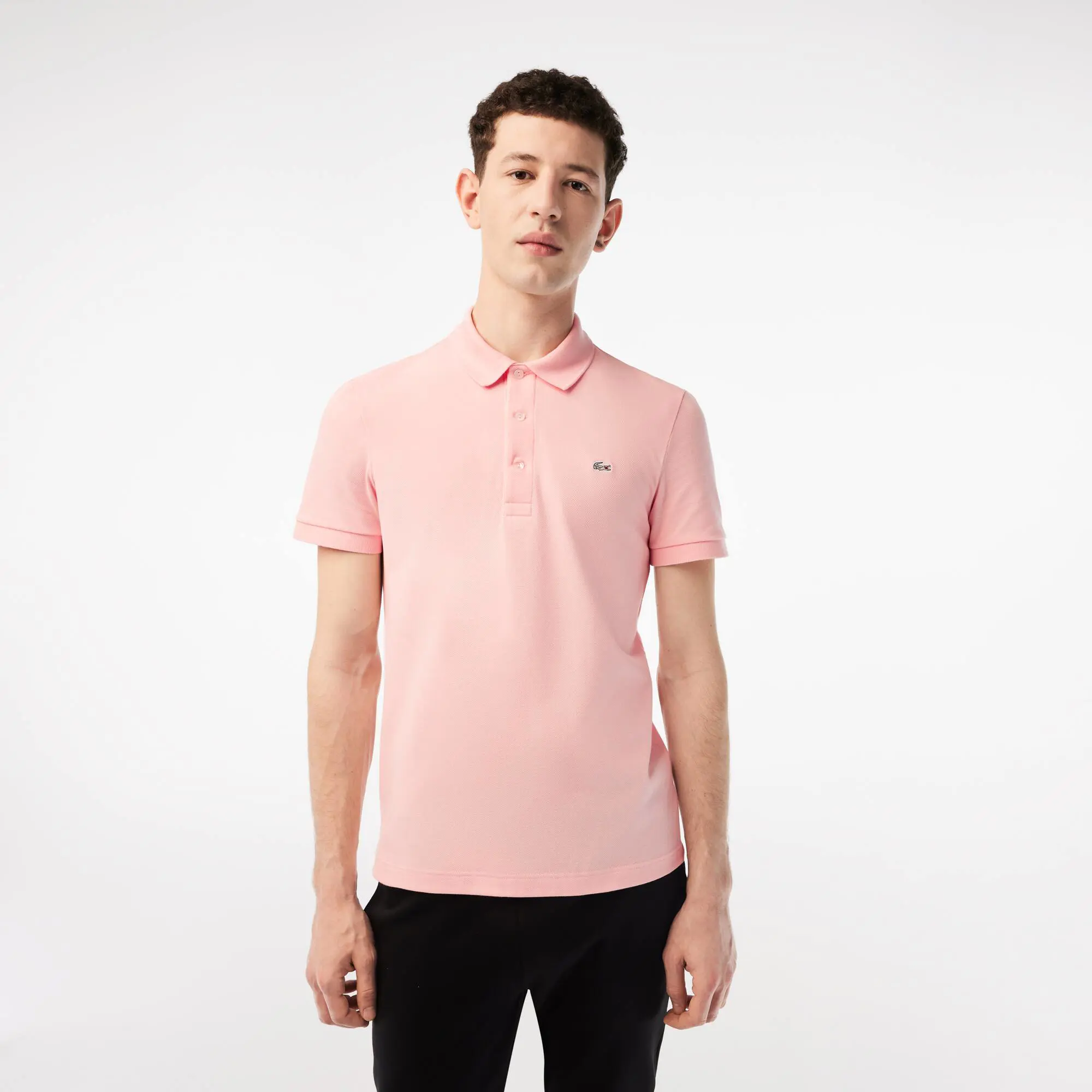 Lacoste Slim Fit Lacoste-Polo aus dehnbarem Petit Piqué. 1