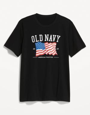 Old Navy Matching "Old Navy" Flag Graphic T-Shirt for Men black