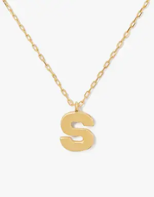 Fine Love Letter S Initial Pendant