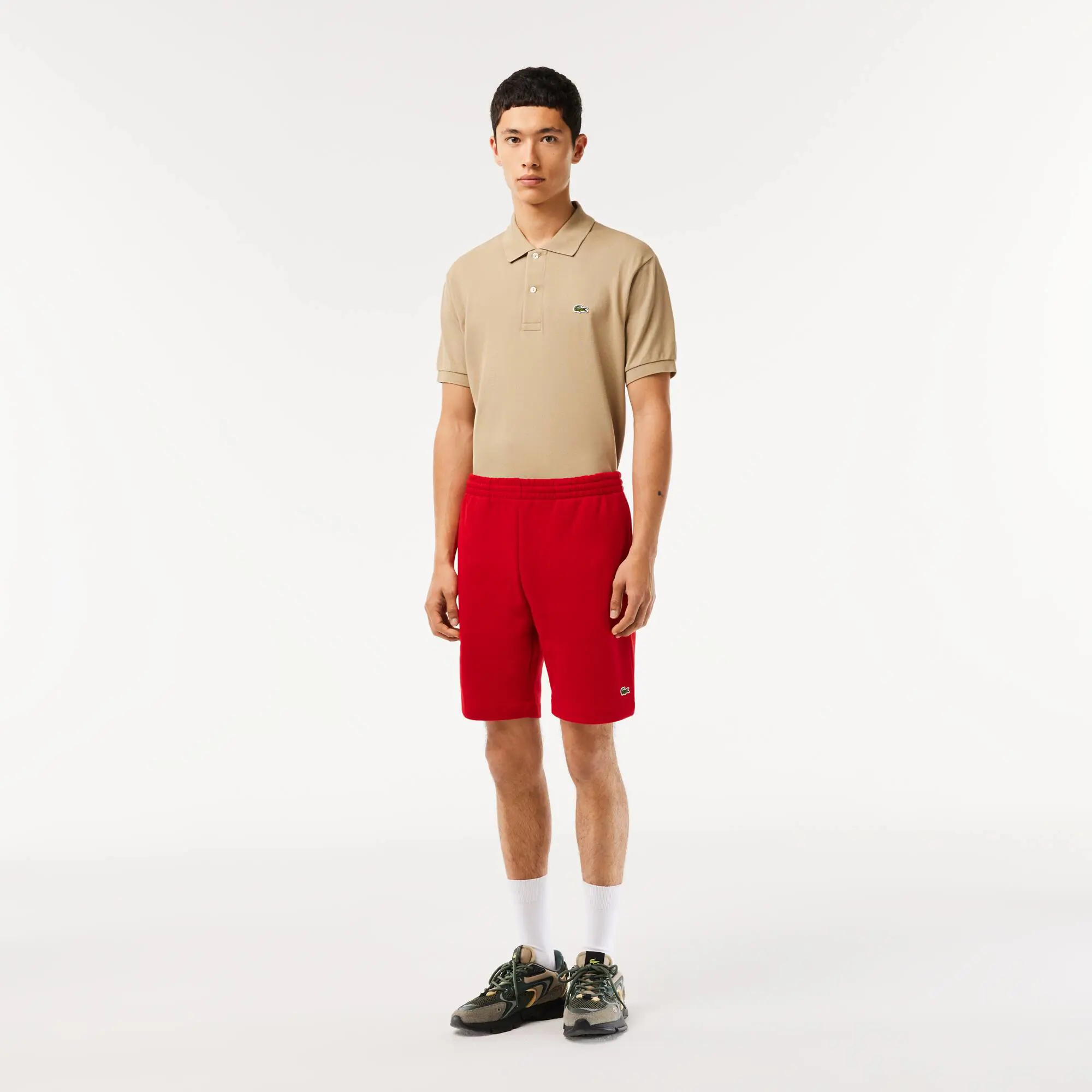 Lacoste Men's Lacoste Organic Brushed Cotton Fleece Jogger Shorts. 1