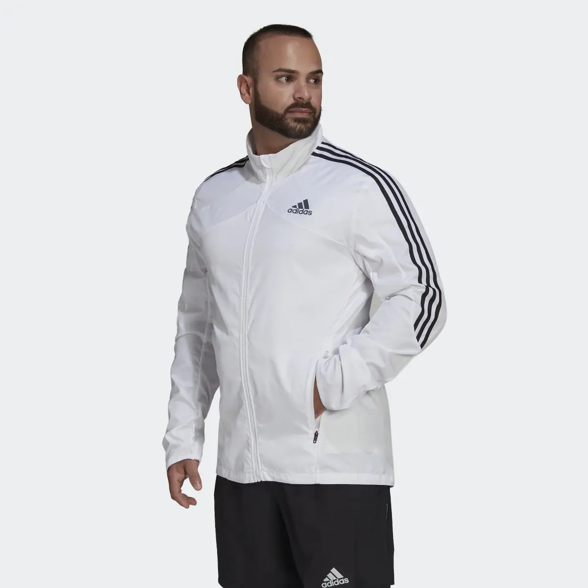 Adidas Marathon 3-Stripes Jacket. 2