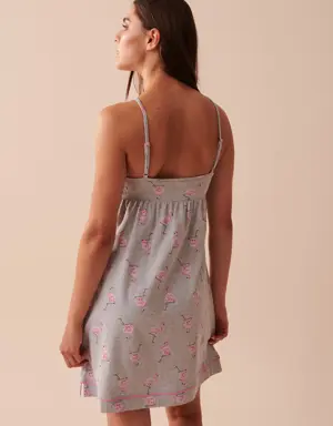 Cotton Pink Flamingo Nightie