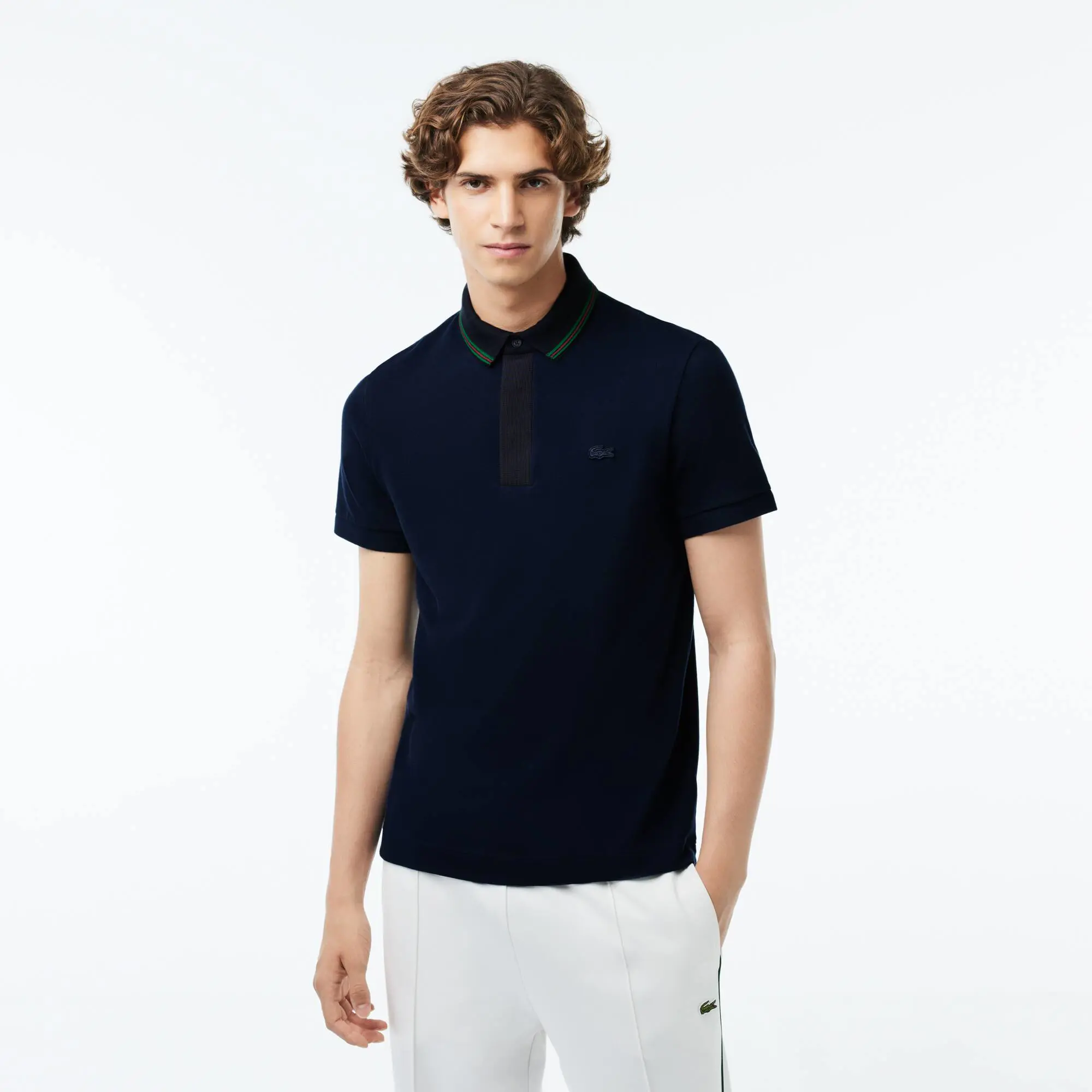 Lacoste Smart Paris Regular Fit Contrast Neck Polo Shirt. 1