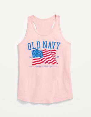 Old Navy Logo-Graphic Racerback Tank for Girls pink