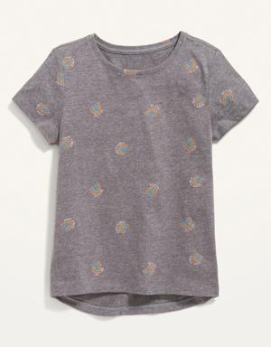 Old Navy Softest Printed Scoop-Neck T-Shirt for Girls multi