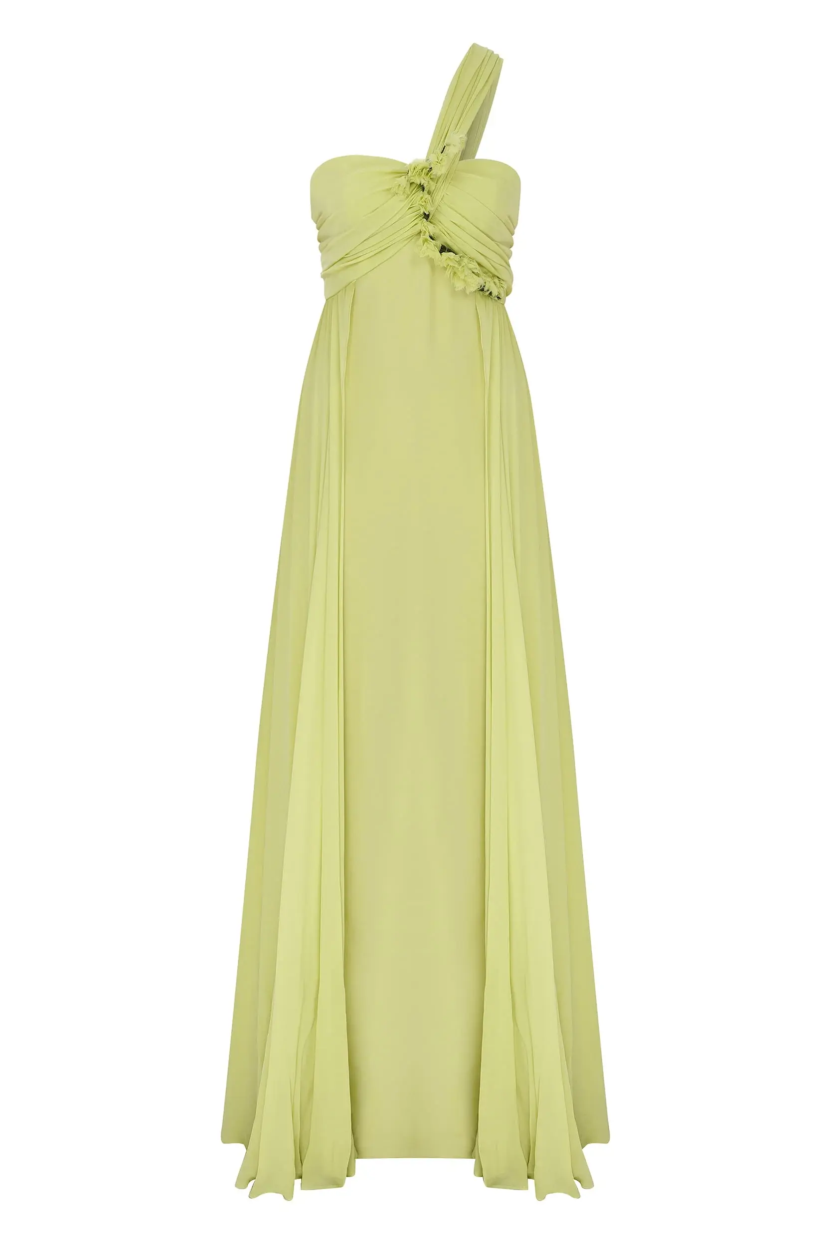 Roman Glamorous Halter Neck Evening Dress - 2 / Yellow. 1