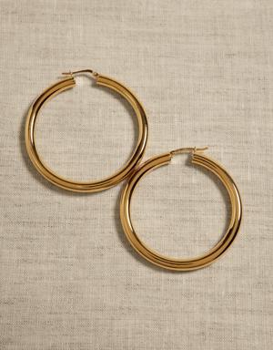 Ravena Large Hoop Earrings &#124 Aureus + Argent gold