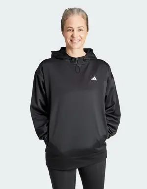 Adidas AEROREADY Game and Go Fleece Hoodie. 2
