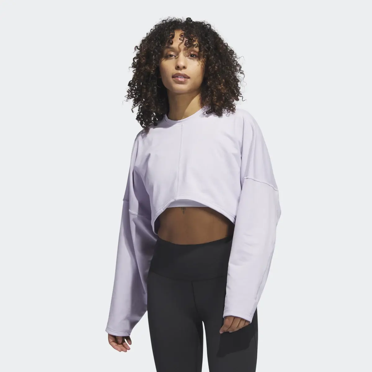 Adidas Yoga Studio Crop Sweatshirt. 2