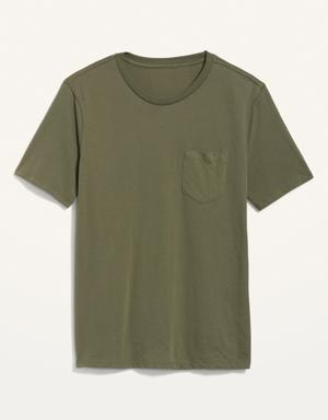 Old Navy Soft-Washed Chest-Pocket Crew-Neck T-Shirt for Men green