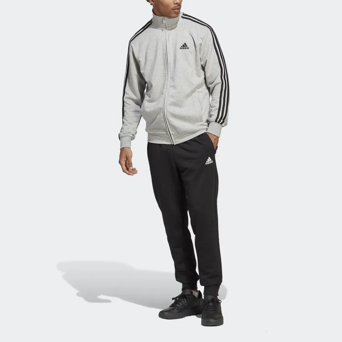 Adidas Basic 3-Stripes French Terry Tracksuit. 1