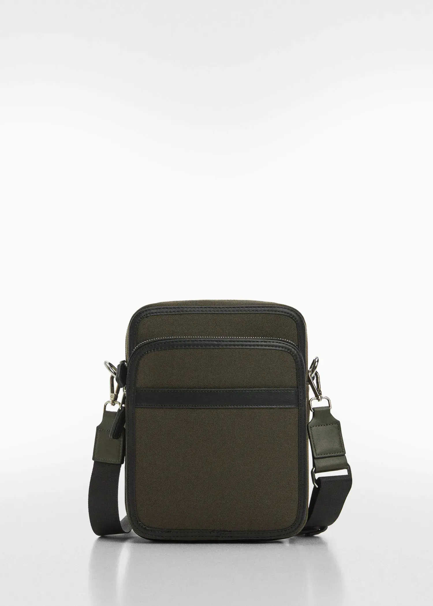 Mango Shoulder bag with leather-effect details . 1