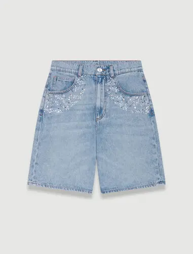 Maje Flared denim shorts with rhinestones Add to my wishlist Votre article a été ajouté à la wishlist Votre article a été retiré de la wishlist. 1