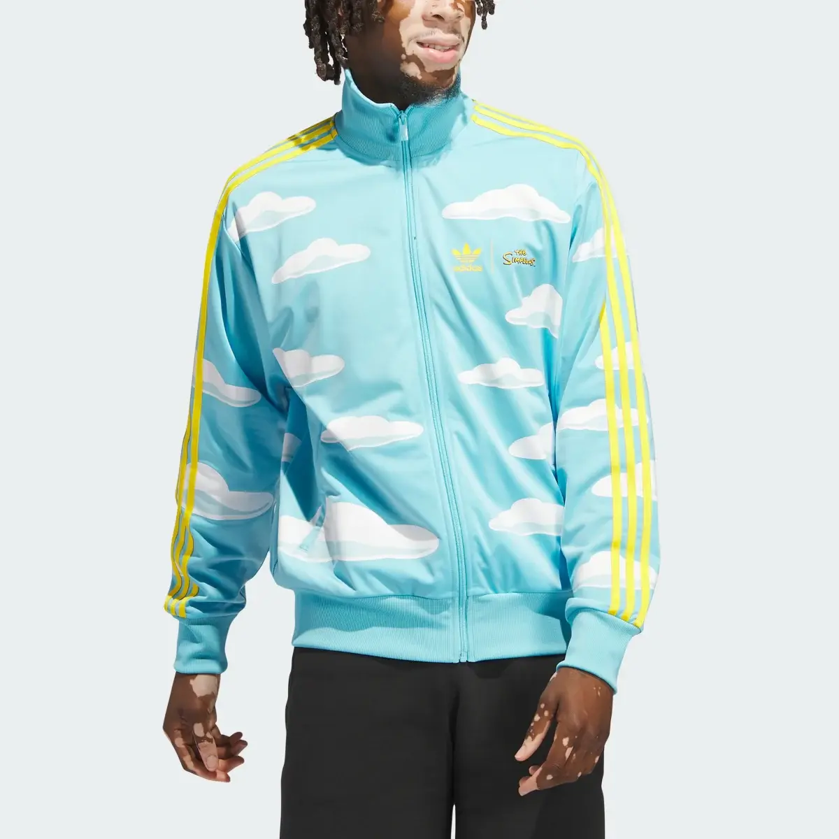 Adidas x Simpsons Cloud Allover Print Firebird Track Top. 1