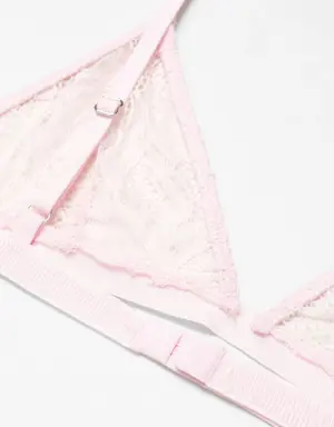Triangle lace bra