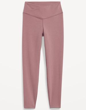 Extra High-Waisted PowerChill Crossover 7/8-Length Leggings for Women pink