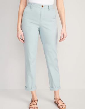 High-Waisted OGC Chino Pants for Women blue