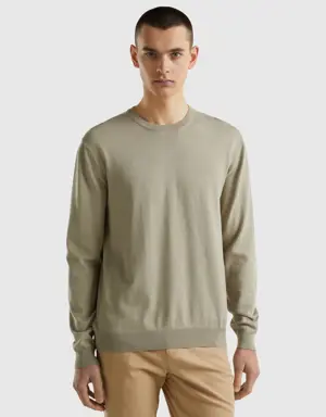 crew neck sweater in 100% cotton
